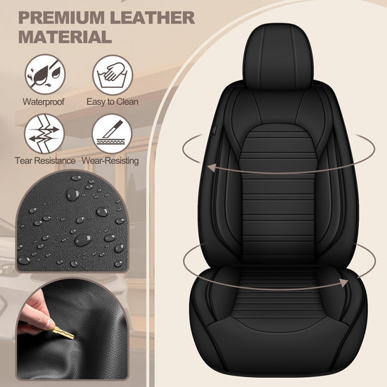 Vehicle seat cover — AOMSAZTO waterproof faux leather for Kia Seltos 2021-2026.
