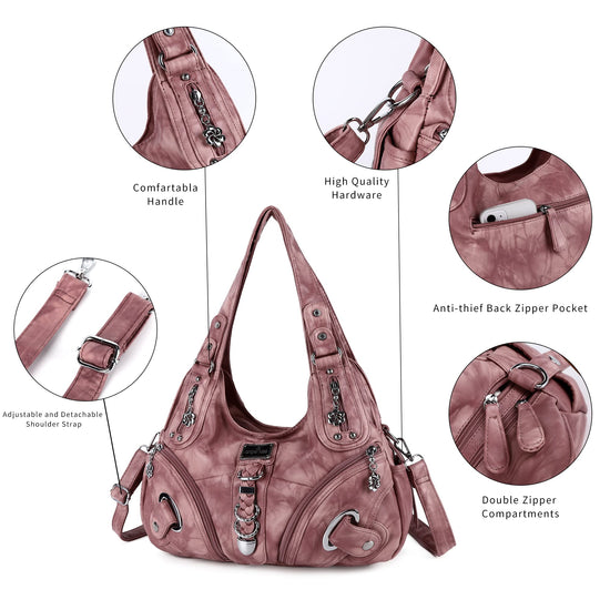 Angelkiss hobo handbag - large daily shoulder bag for women