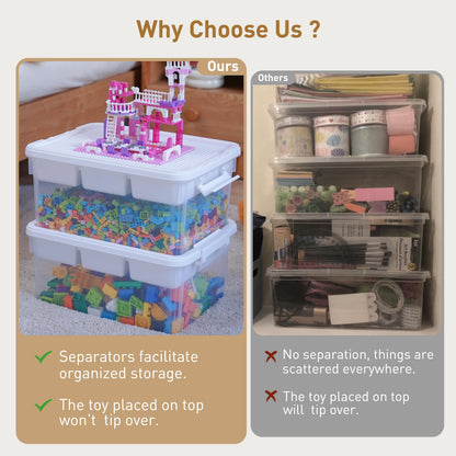 Citylife storage box — 5 compartments for organizing crafts