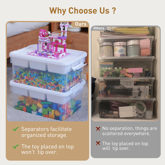 Citylife storage box — 5 compartments for organizing crafts