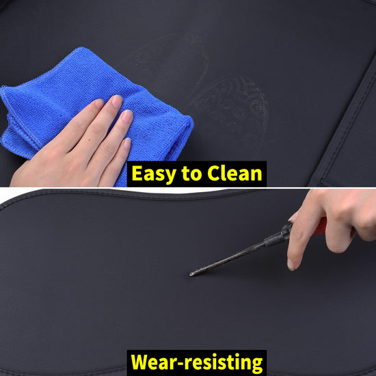 Aierxuan vehicle seat covers - universal fit with waterproof leather in black