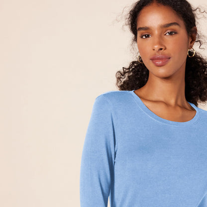 Shirt — Regular-fit long-sleeve crewneck in plus sizes by Amazon Essentials