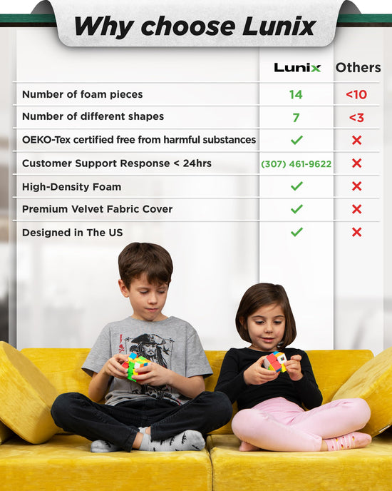 Lunix LX15 kids play couch - modular design in old colors