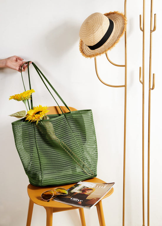 KALIDI tote bag — Foldable nylon mesh for beach and picnic use