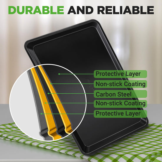 SHEET_PAN — Nonstick metal baking tray set by NutriChef