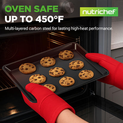SHEET_PAN — Nonstick metal baking tray set by NutriChef