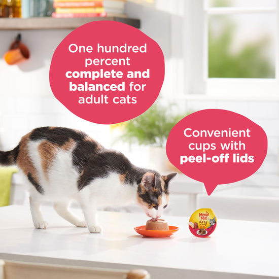 Meow Mix pate in gravy cat food — 2.75 ounce cups