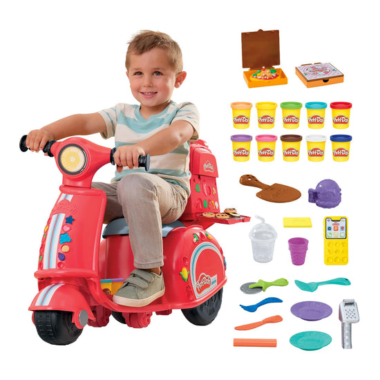Play-Doh pizza delivery scooter playset — large ride-on toy for preschoolers