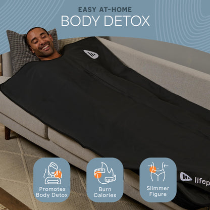 Lifepro RejuvaWrap sauna blanket — Low EMF carbon fiber heating, portable design