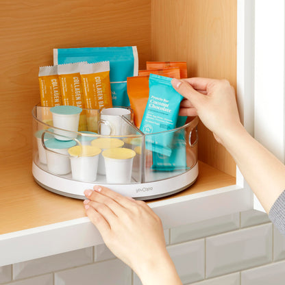 YouCopia rotating tray — space-saving design for easy access