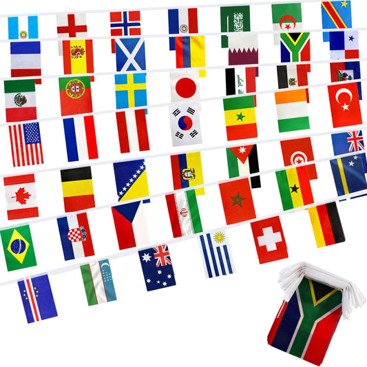Banner — BIOLALEN 2026 World Cup team flags for 48 countries decorations