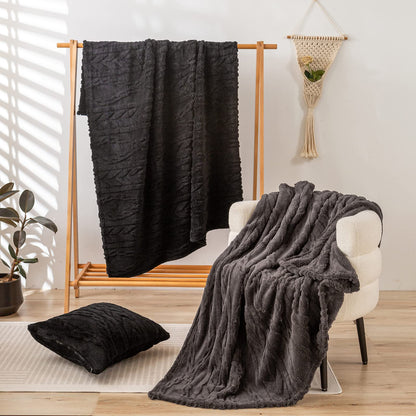 YUSOKI fleece throw blanket - Sherpa style