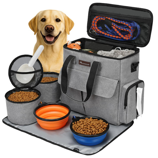 Modoker dog travel bag - airline approved tote organizer with multi-function pockets