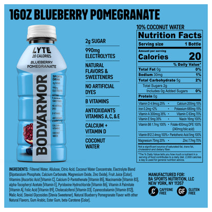 BODYARMOR LYTE drink — low-calorie peach mango flavor