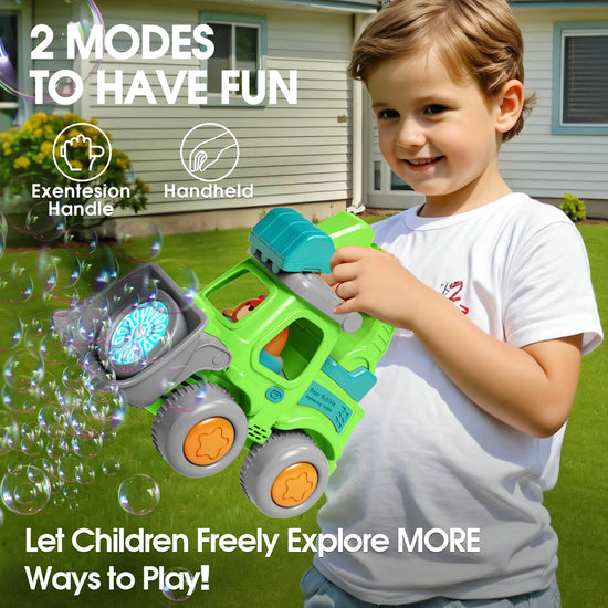 Bubble maker — CreatiMachi engineering vehicle with lawn mower design for kids