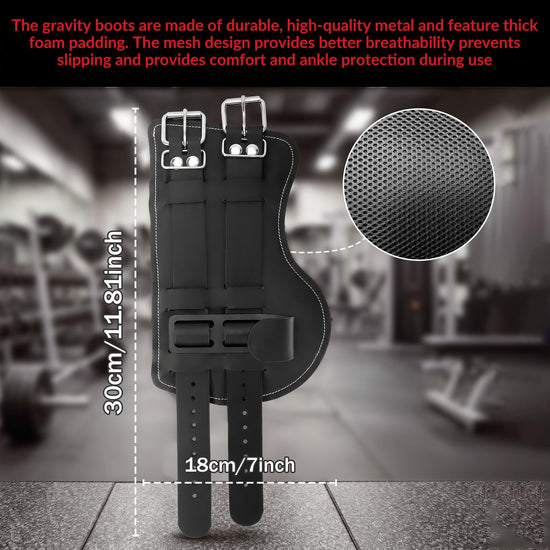 Elezenioc Mesh Anti Gravity Inversion Boots for Hanging Upside Down,Inversion Boots for Inversion Decompression Stretching and Abdominal Exercise,Strength Training Inversion Equipment for Home Gym