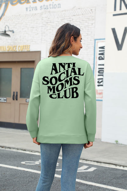 LOTUCY sweatshirt - Casual oversized crewneck pullover for women