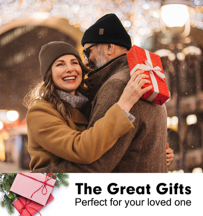 Wmcaps winter beanie — fleece lined soft warm knit hat for men and women