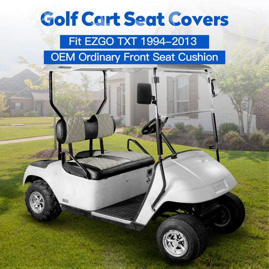 NOKINS golf cart seat cover kit — fits EZGO TXT 1994-2013 and RXV OEM front seats