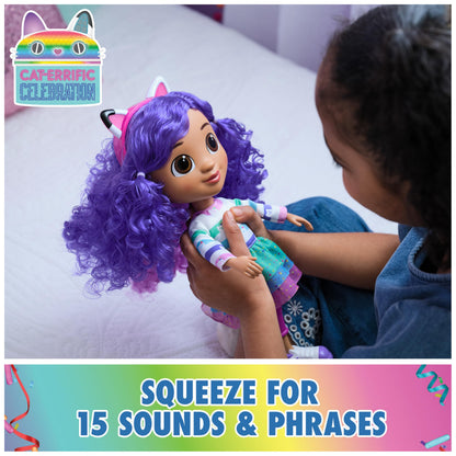 Gabby's Dollhouse toy figure - 13-inch Gabby girl doll with sound effects and reversible cat ears