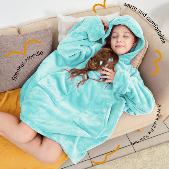 Aemicion wearable blanket hoodie for adults and kids, great gift option for birthdays
