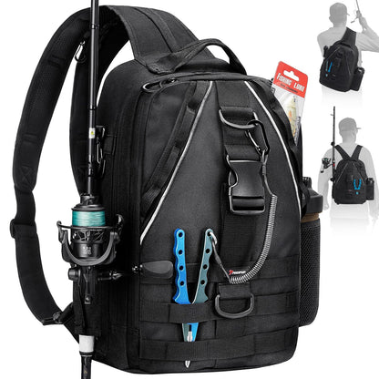 Piscifun carrier bag case — lightweight fishing backpack with rod holder
