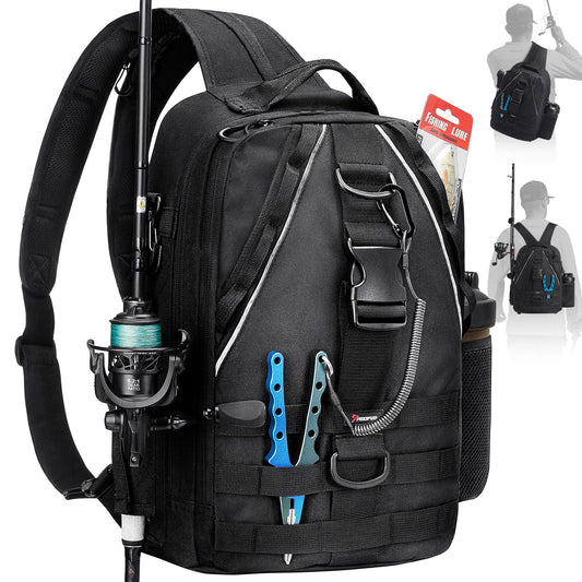 Piscifun carrier bag case — lightweight fishing backpack with rod holder