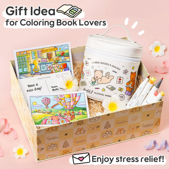 Marking pen — Ohuhu & Bobbie Goods 48-color brush and fine alcohol markers for artists