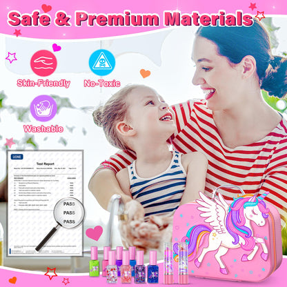 Glisiol kids nail polish set — nail kit for girls aged 3-12 years old