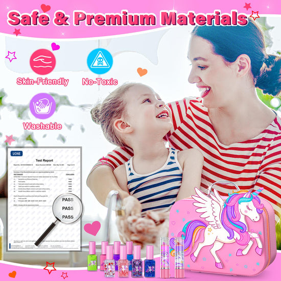 Glisiol kids nail polish set — nail kit for girls aged 3-12 years old