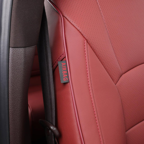 EKR car seat covers - custom leather in burgundy for Lexus ES350 and ES300h 2013-2018
