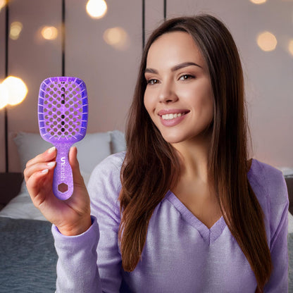 FHI Heat - UNbrush detangling brush combo pack — DuoFlex anti static hair brush and vented detangler brush for pain-free styling.