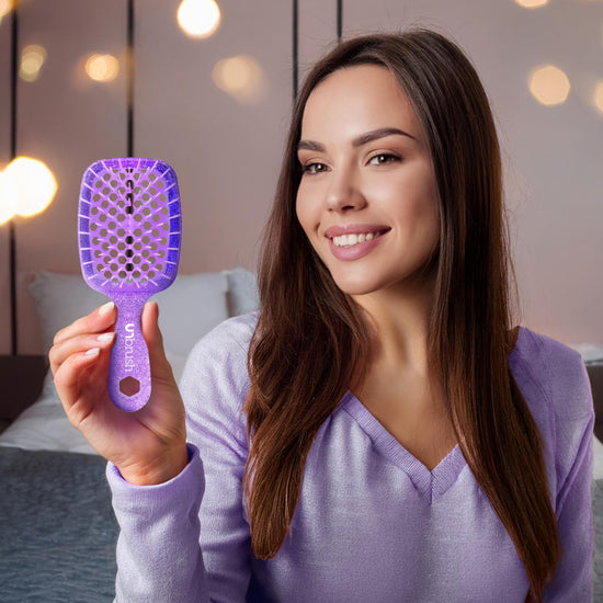 FHI Heat - UNbrush detangling brush combo pack — DuoFlex anti static hair brush and vented detangler brush for pain-free styling.