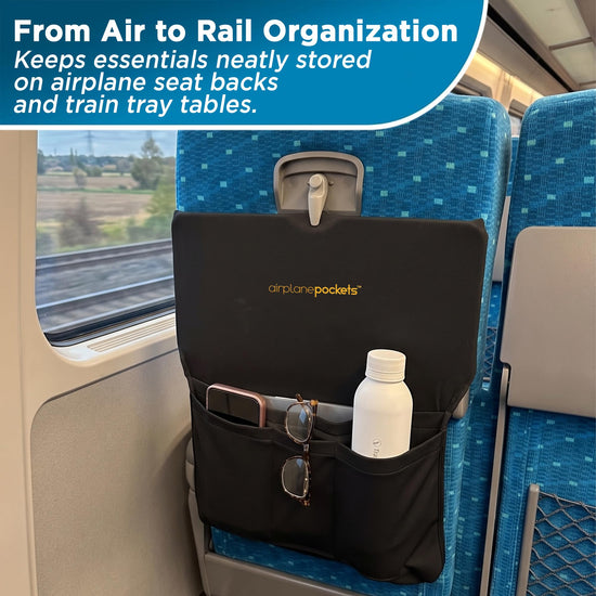 Airplane pockets caddy — travel organizer for seat storage and essentials