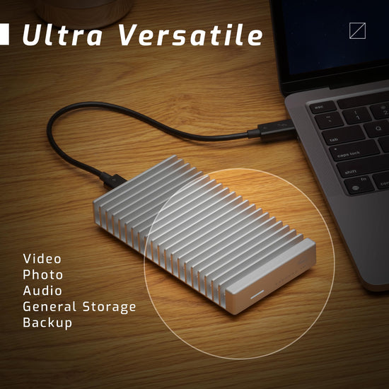 OWC Express 1M2 NVMe Thunderbolt SSD enclosure - portable with aluminum heat sink