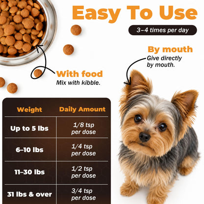 Manuka Honey for Dogs - Supports Collapsed Trachea, Cough Relief, Wheezing & Phlegm Comfort - New Zealand Manuka Honey + Natural Herbal with Slippery Elm and Quercetin — Immune Support — 5 oz