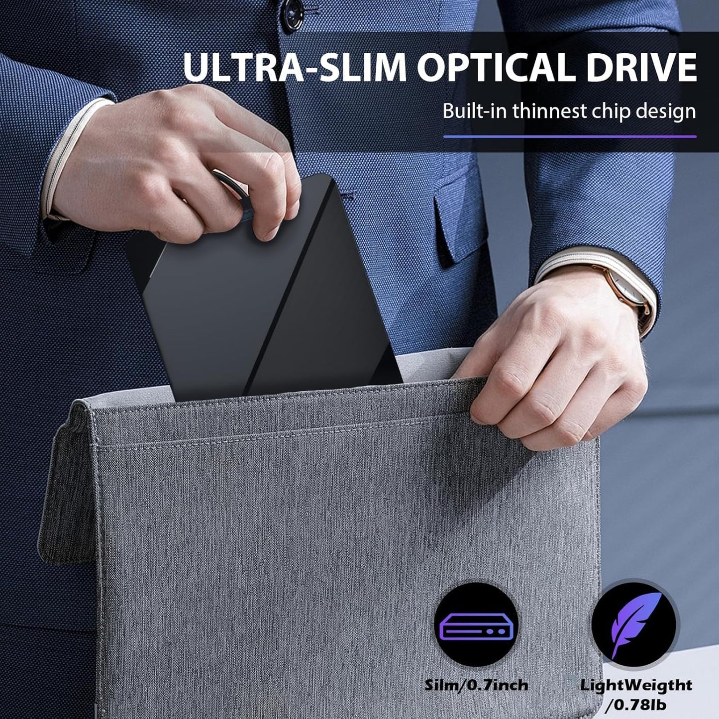 TYYWGD External Blu ray Drive, 7 in 1 Support 100G Disc R/W, USB3.0 Type-C Bluray Drive BD DVD CD Burner with 4 USB Ports, SD/TF Card Slot Compatible with Windows Linux MacOS (Blu ray &CD &DVD)