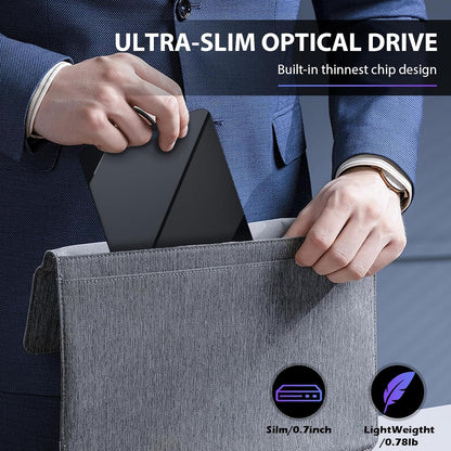 TYYWGD External Blu ray Drive, 7 in 1 Support 100G Disc R/W, USB3.0 Type-C Bluray Drive BD DVD CD Burner with 4 USB Ports, SD/TF Card Slot Compatible with Windows Linux MacOS (Blu ray &CD &DVD)