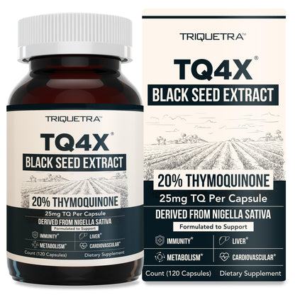 Nutritional supplement — 20% thymoquinone black seed oil extract capsules 60 countNutritional supplement — TQ-Advanced 4X thymoquinone capsules 60 count 100MG or 50MG