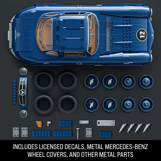 Mattel Brick Shop building set — Mercedes-Benz 300 SL with 1600 pieces and metal parts