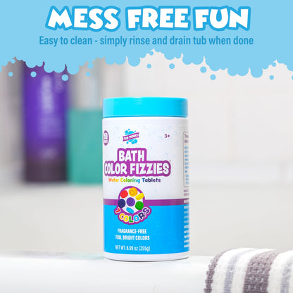 Tub Works® bath color fizzies — Nontoxic and fragrance-free bathwater additive