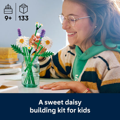 LEGO Botanicals Daisies building toy — artificial flowers crafting kit for kids 11508