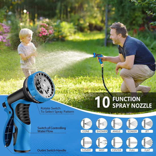 Hardware tubing — 100 ft flexible garden hose with 10 function sprayer