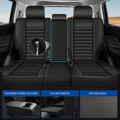 Vehicle seat cover — Custom fit waterproof leather for Hyundai Santa Fe 07-24 25