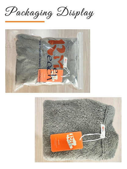 ReachMe coat — sleeveless sherpa vest with pockets and open front design