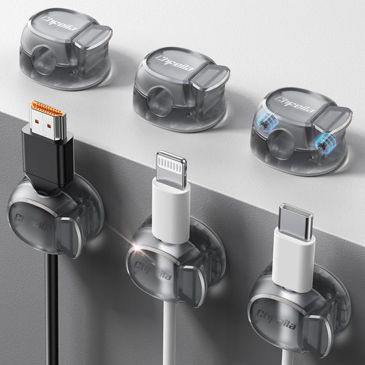 Chfeila cord management cover — Dual spring and clasp design for stability