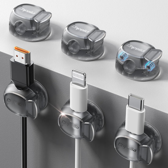 Chfeila cord management cover — Dual spring and clasp design for stability