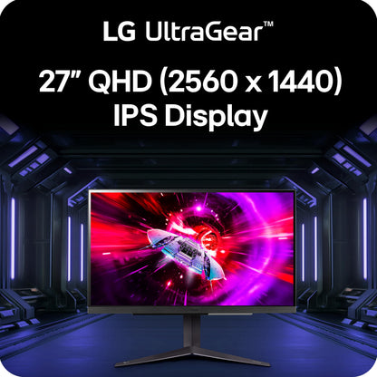 LG 27GR83Q-B gaming monitor — 27-inch QHD with 240Hz refresh rate and G-Sync
