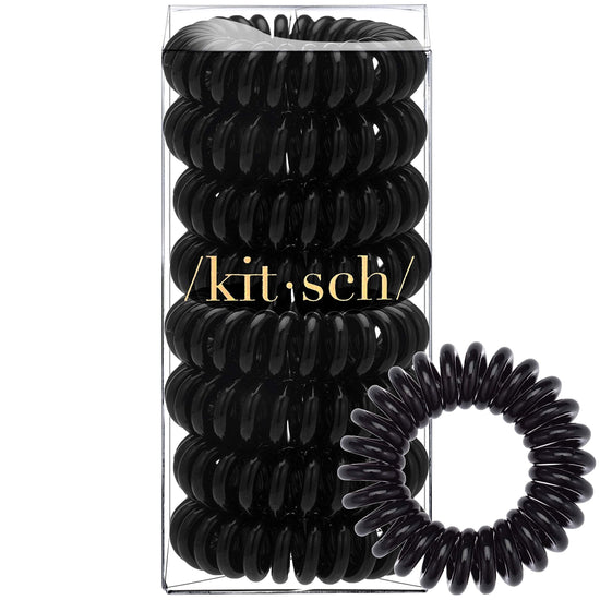 Hair tie — Coil phone cord design, no crease headband, 8 pcs