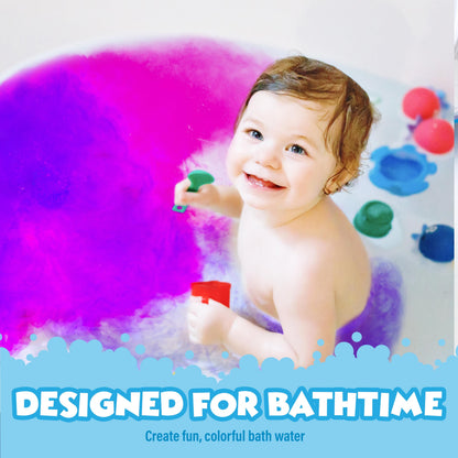 Tub Works® bath color fizzies — Nontoxic and fragrance-free bathwater additive